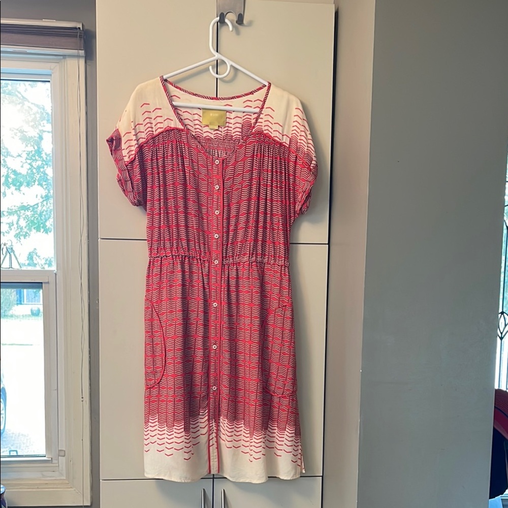 Anthropology, Maeve, M,pockets, button down, relaxed, loose elastic waist, sweet